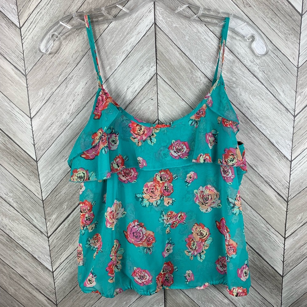 Kirra medium floral flowy tank top.
